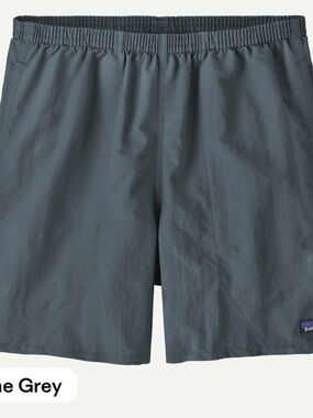 Patagonia Men’s Slate Grey Baggies 7 inch swim Athletic Shorts